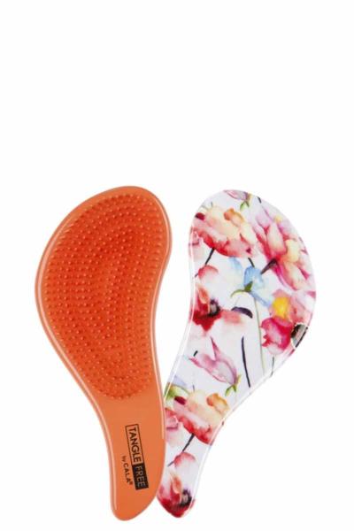 TANGLE-FREE HAIR BRUSH (CORAL FLORAL)