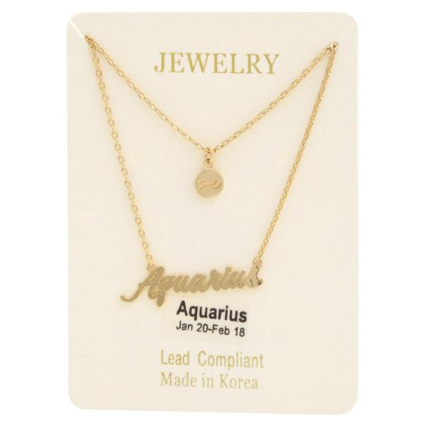 Aquarius Metal Layered Necklace