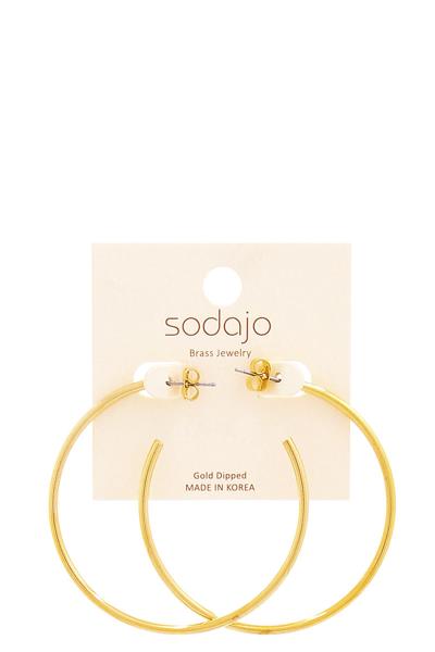 SODAJO 50 MM OPEN HOOP EARRING