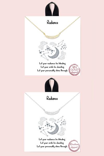 18K Gold Rhodium Dipped Radiance Necklace