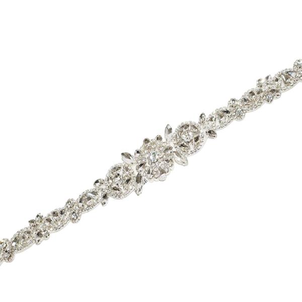 FLOWER PATTERN HANDMADE CRYSTAL BELT AND HEADBAND