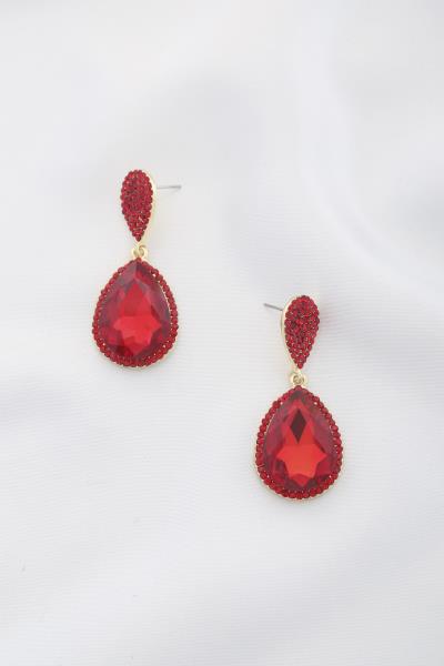 Teardrop Rhinestone Edge Elegant Earring
