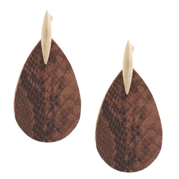 Snake Pattern Teardrop Earring