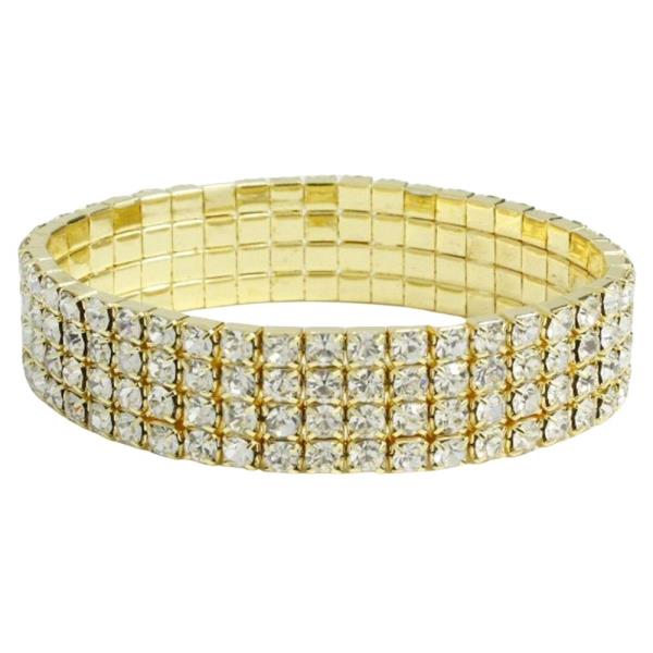 PAVED ENCRUSTED RHINESTONE STRETCH BRACELET