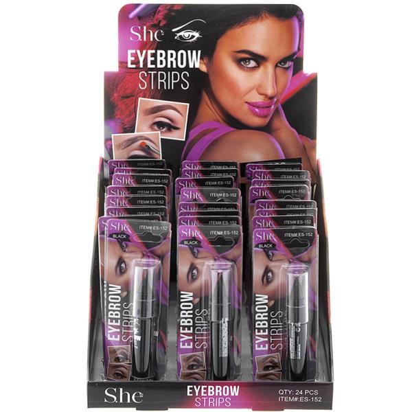 S.HE EYEBROW STRIPS 24 PCS