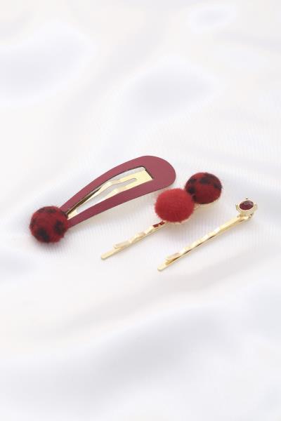 CUTE FUR BALL HAIR PIN