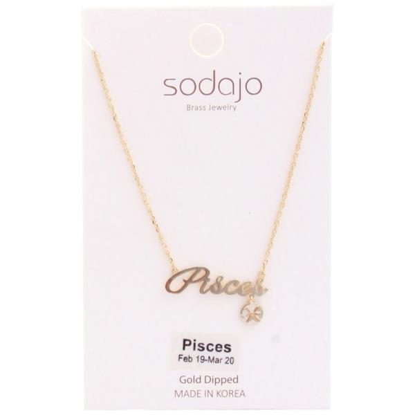 SODAJO HOROSCOPE ZODIAC SIGN LETTER PENDANT NECKLACE