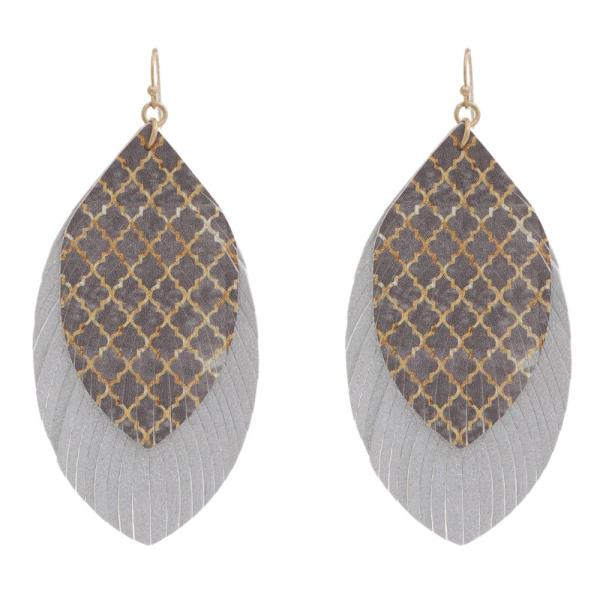 Leather Leaf Earring