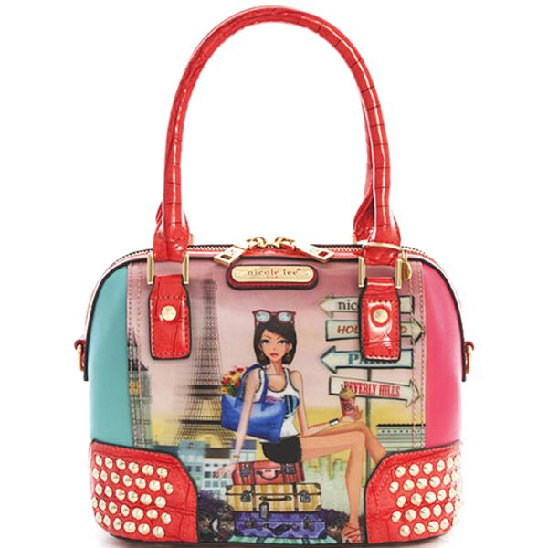 NICOLE LEE Chloe Cute Satchel with Long Strap