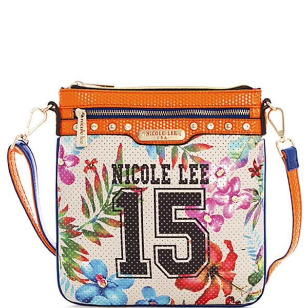 NICOLE LEE Tropical Mesh Crossbody Bag
