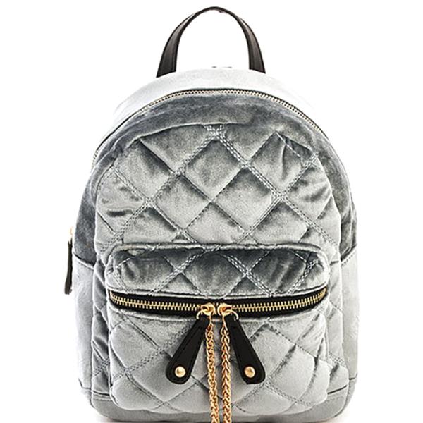 Luxury Cute Velvet Stitched Backpack