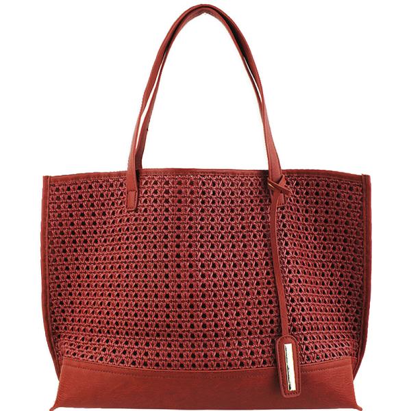Street Level Chic Woven Shopper Bag