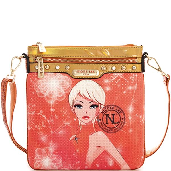 NICOLE LEE Dotty Rhinestone Crossbody Bag