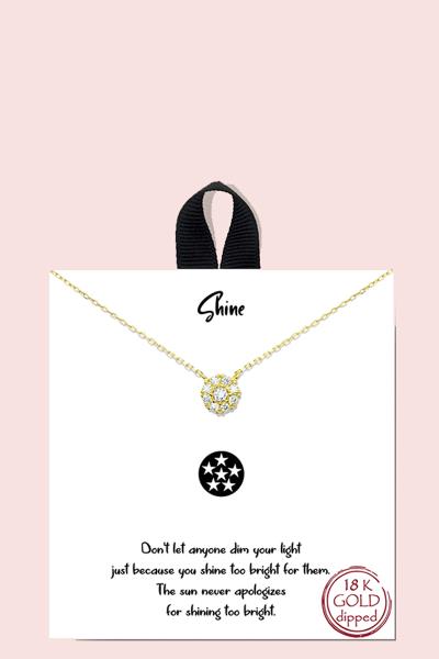 BLB Shine Pendant Message Necklace