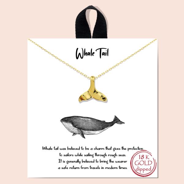 BLB WHALE TAIL PENDANT NECKLACE