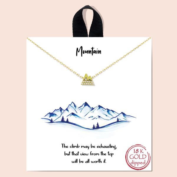 BLB MOUNTAIN STONE DAINTY MESSAGE NECKLACE
