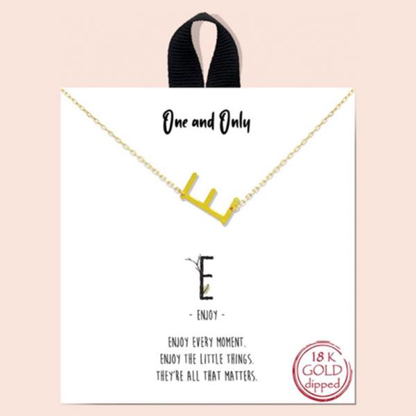 BLB METAL INITIAL NECKLACE