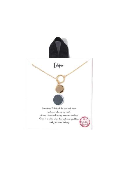 Eclipse Cut Out Circle Necklace