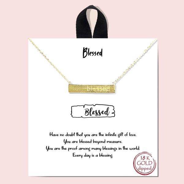 18K GOLD RHODIUM DIPPED BLESSED NECKLACE