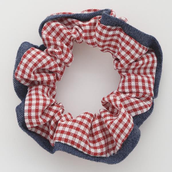 PLAID PATTERN HAIR SCRUCHIE