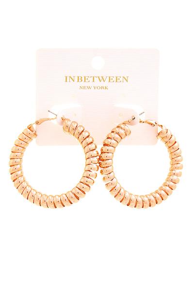 FASHION TWIRL DESIGN 2 INCH HOOP EARRING