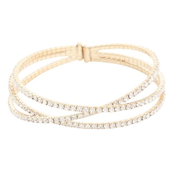 Trendy Multi Layer Rhinestone Bracelet
