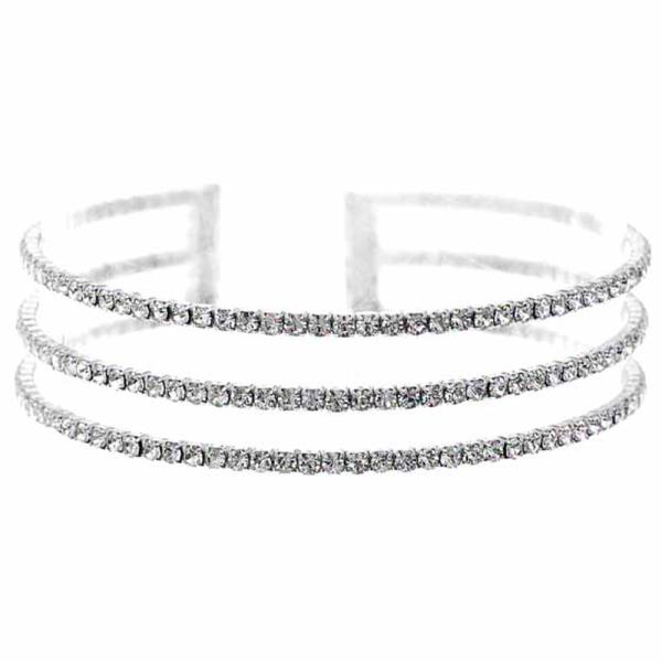 Triple Raw Fashion Rhinestone Bracelet