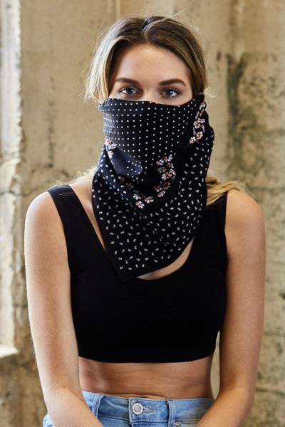 Floral Dot Bandana Facemask