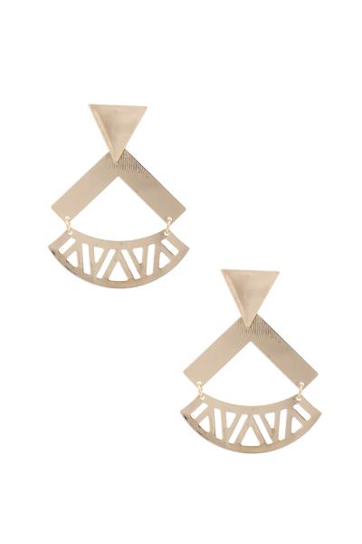 SODAJO Triangle Shape Metal Drop Earring