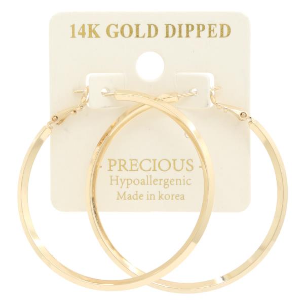 14K GOLD DIPPED HOOP EARRING