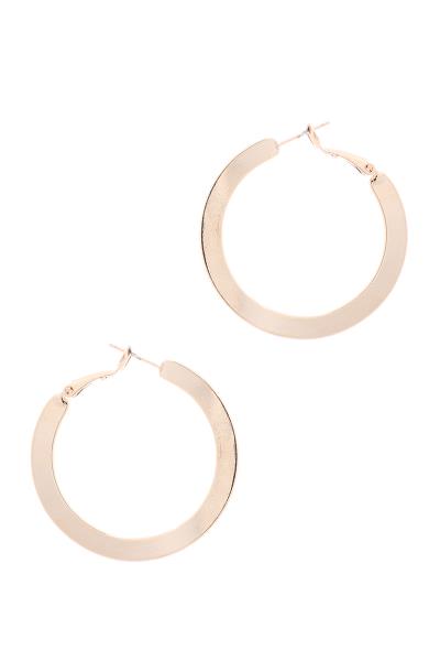 FLAT METAL 40MM HOOP EARRING
