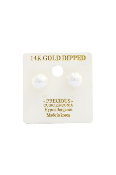 Pearl Bead 14K Gold Dipped Earring