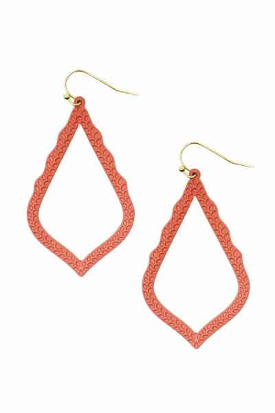 Moroccan Shape Metal Drop Earring