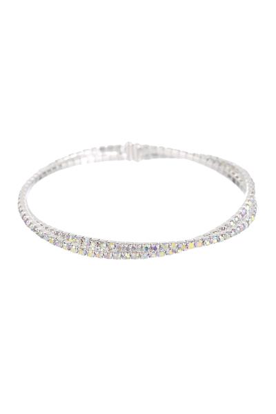 Twisted Pave Rhinestone Cuff Bracelet