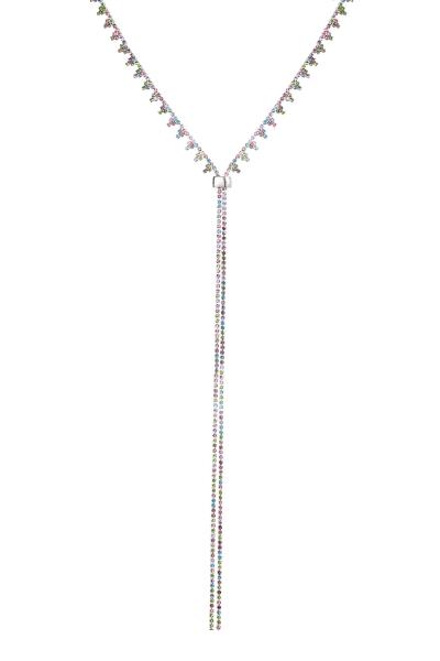 RHINESTONE Y NECK NECKLACE