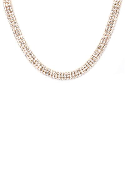 3 LINE RHINESTONE NECKLACE