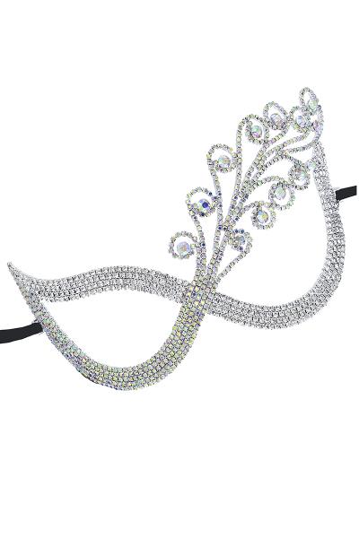 Rhinestone Floral Mask