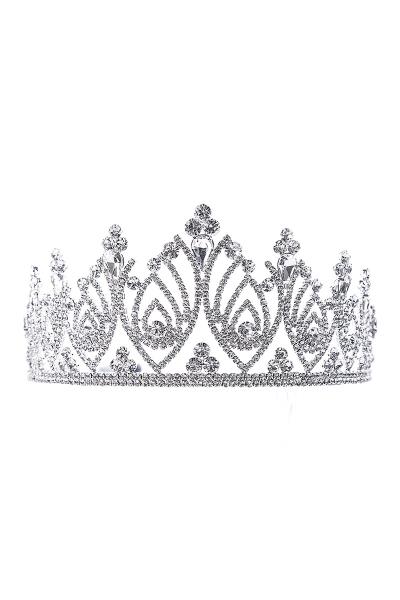 RHINESTONE PRINCESS BRIDAL WEDDING CROWN TIARA