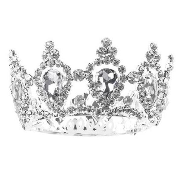 RHINESTONE CROWN TIARA