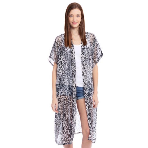 Multi Animal Print Kimono