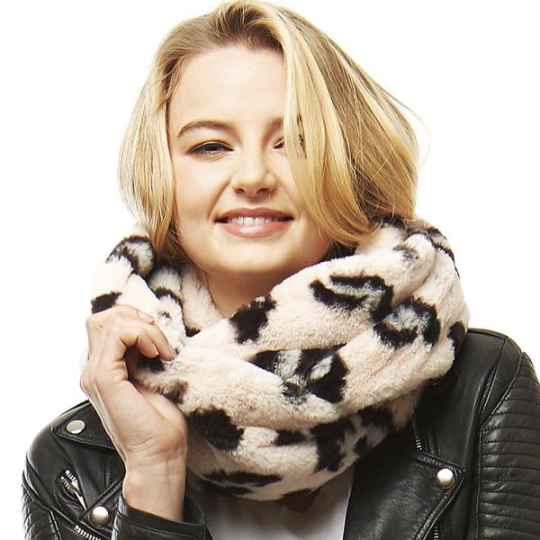 Cozy Leopard Faux Fur Infinity Scarf