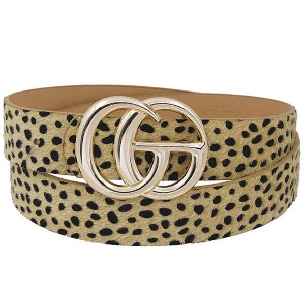 METAL BUCKLE DOT LEOPARD STANDARD BELT