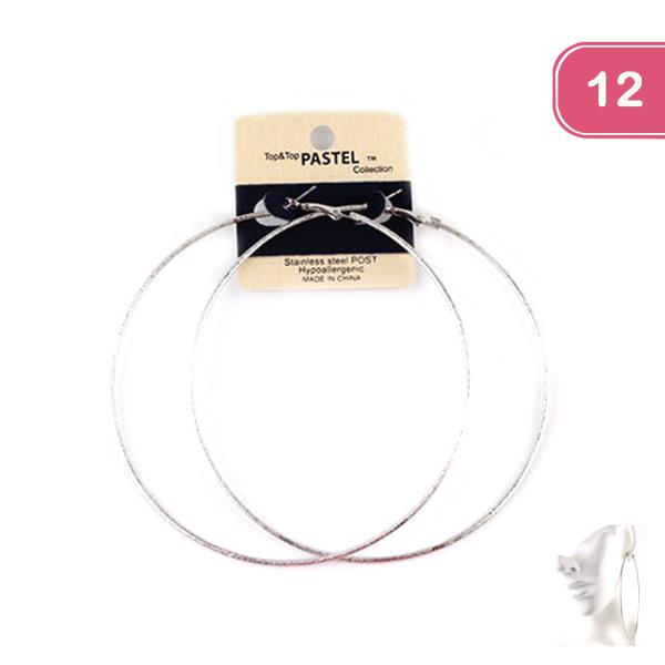 Metal Hoop Earring (12 Units)