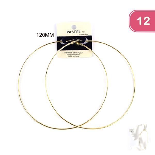 Metal Hoop Earring (12 Units)
