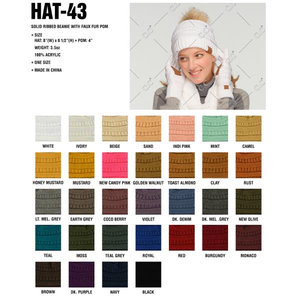 CC NORDIC FAIR ISLE POM BEANIE HAT