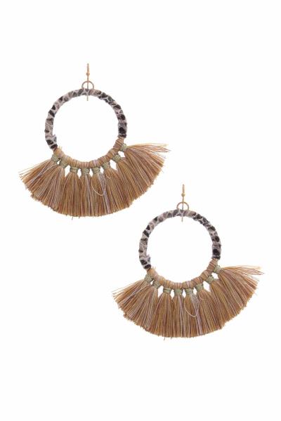 Hoop Tassel Dangle Earring