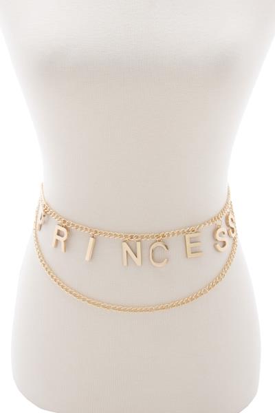 PRINCESS LAYERED CHAIN METAL BELT