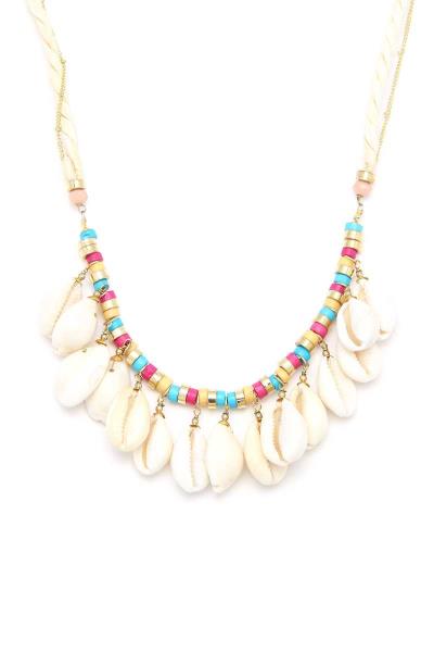 Cowrie Seashell Dangle Necklace