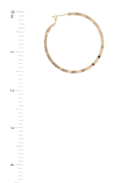 SQUARE EDGE 14K GOLD DIPPED HOOP EARRING