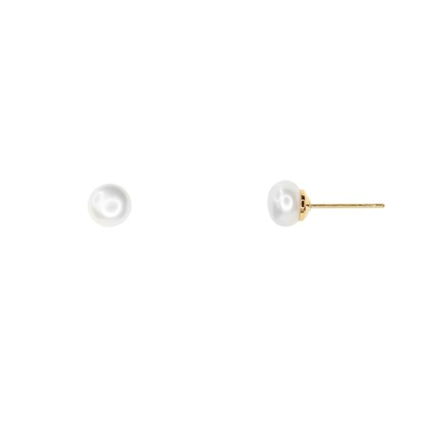 SECRET BOX PEARL BEAD 14 KARAT GOLD DIPPED EARRING